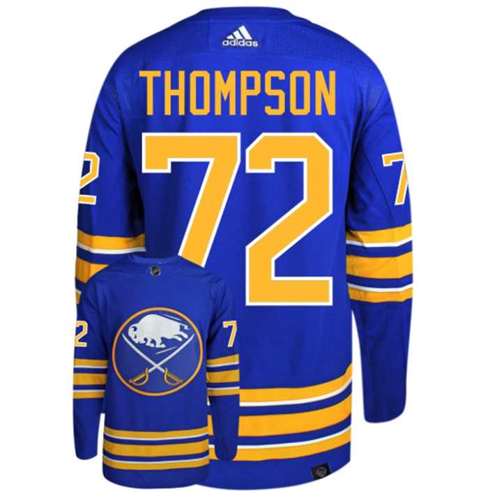 Men%27s Buffalo Sabres #72 Tage Thompson Blue Stitched Jersey Dzhi